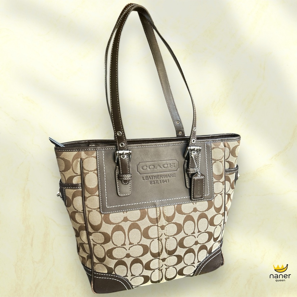 Coach Cartable Sierra Signature Tote Bag - Brown